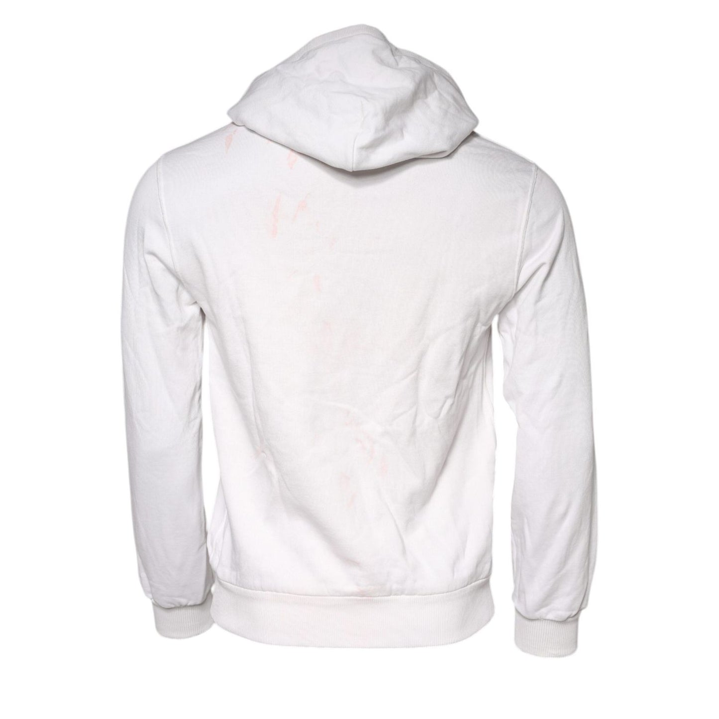 Dolce & Gabbana White Caesar Cotton Hooded Pullover Sweater TSH87224-48