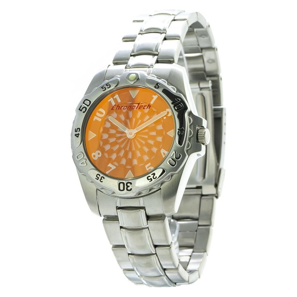 Chronotech Silver Stainless Steel Watch