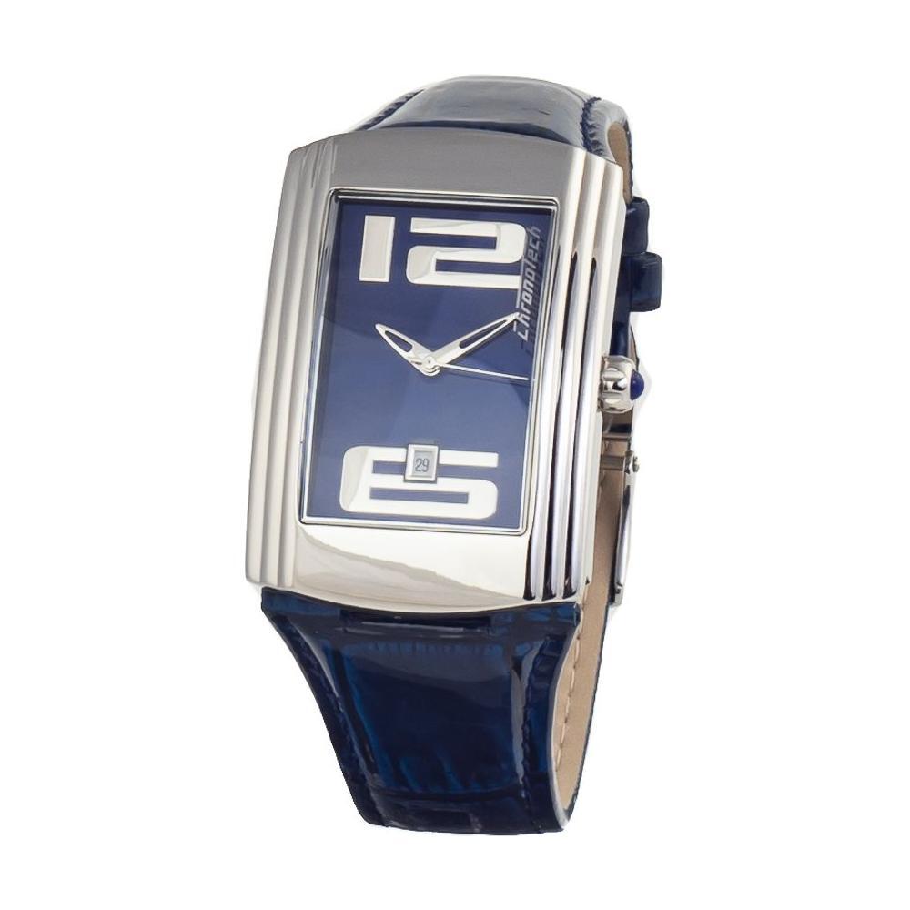 Chronotech Blue Leather Dress Watch