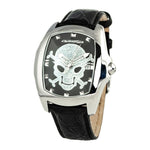 Chronotech Black Leather Watch