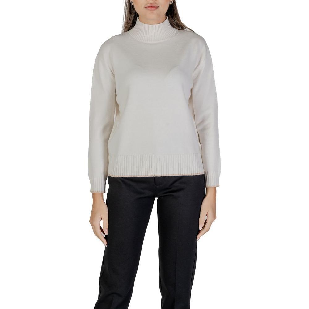 Street One Cream Polyester Sweater ST-15734000143-IT40|S