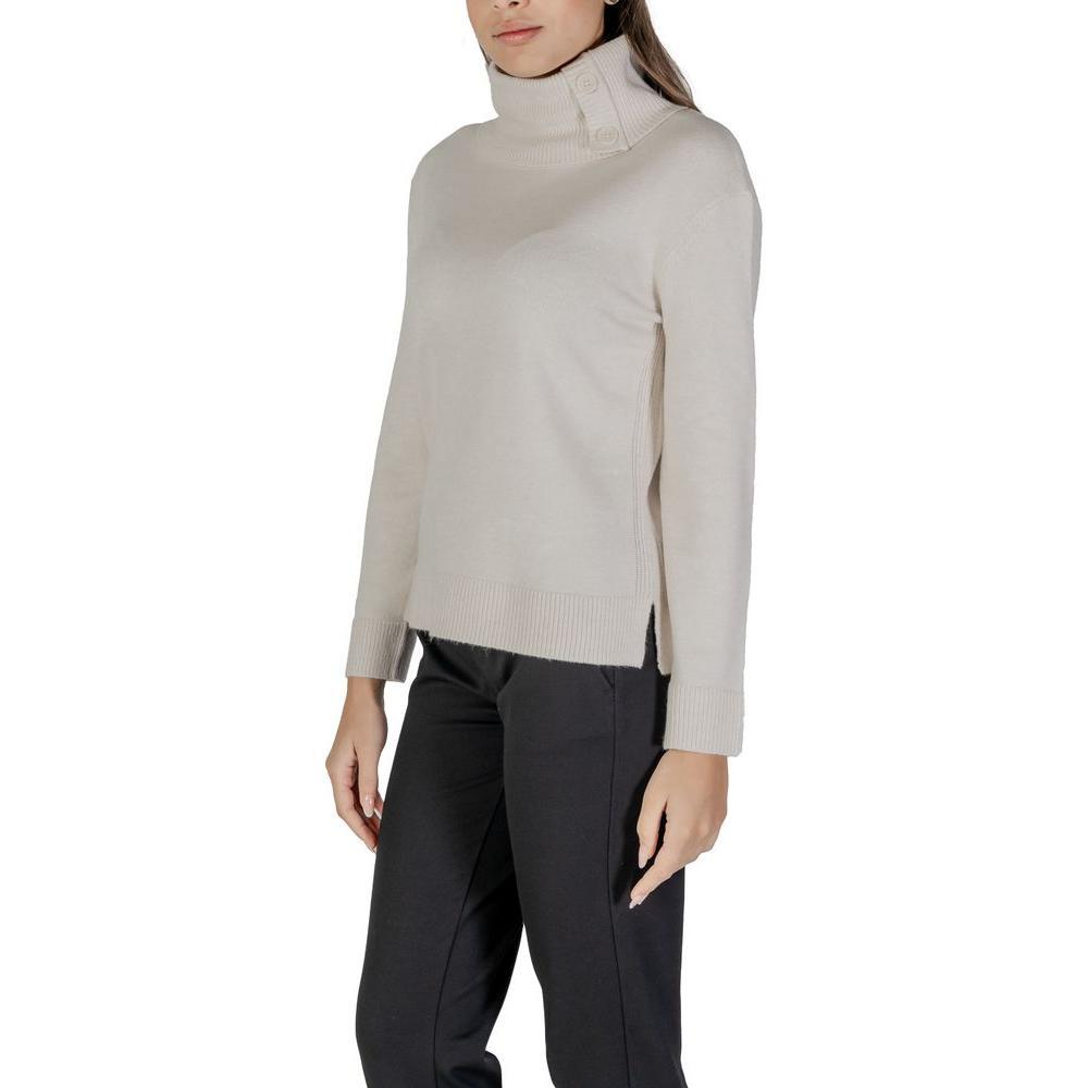 Street One Cream Viscose Turtleneck ST-15733900143-IT38|XS