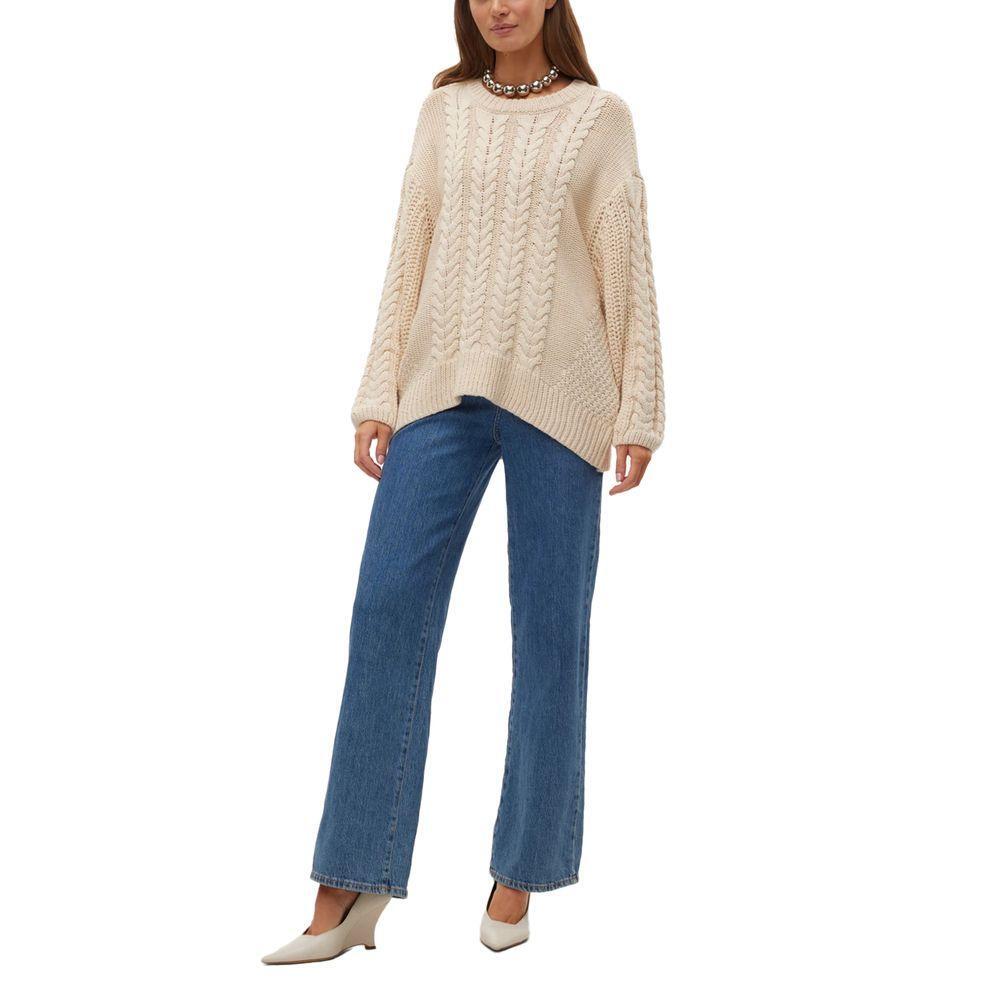 Vero Moda Beige Cotton Sweater VE-15173002507-IT42|M