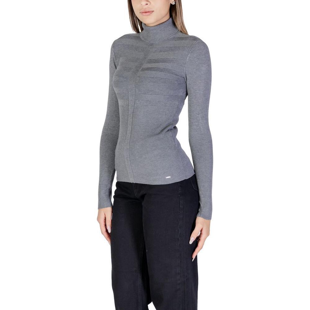 Morgan De Toi Gray Viscose Turtleneck MO-15619300136-IT38|XS