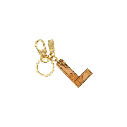 Alviero Martini Prima Classe Beige Leather Keychain