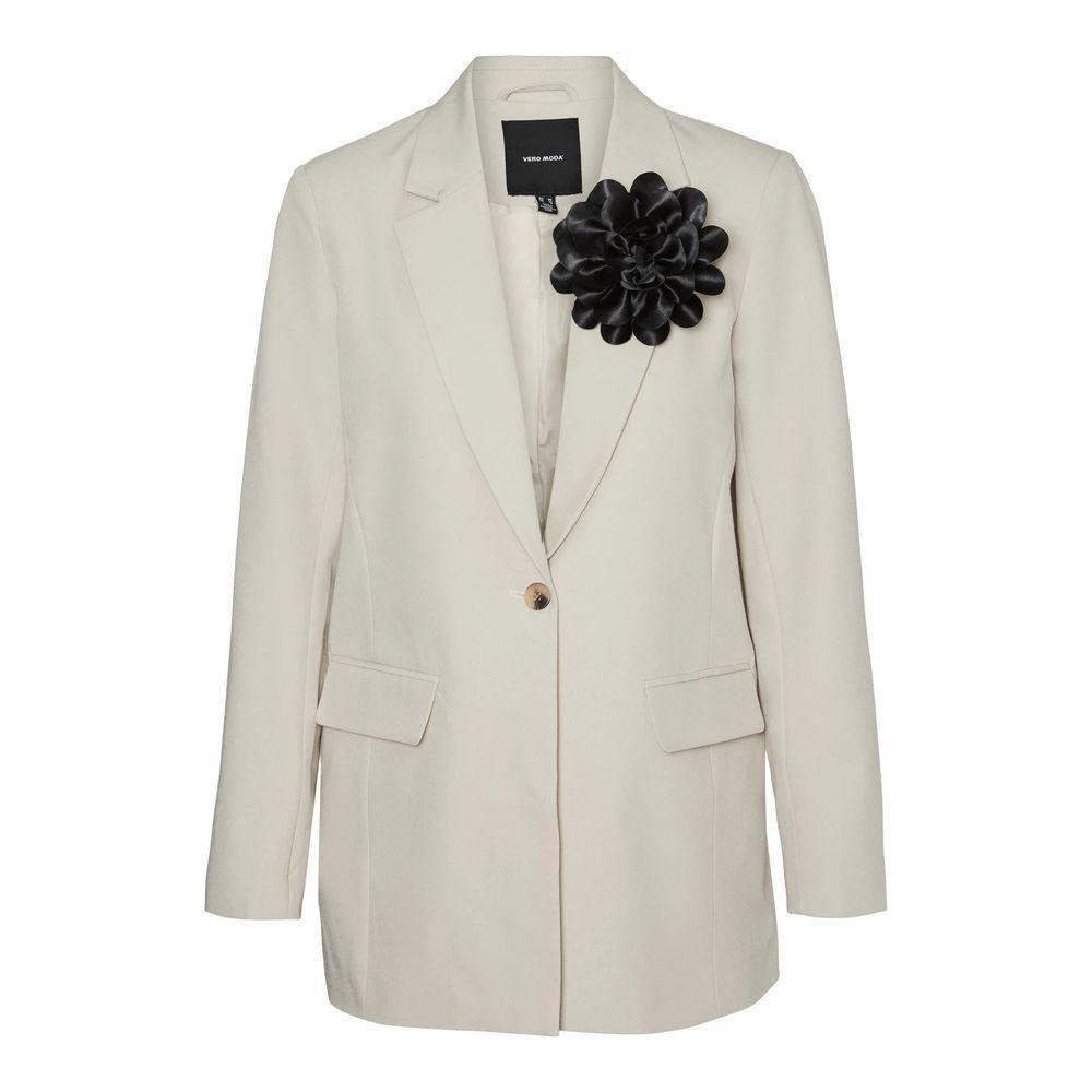Vero Moda Beige Polyester Blazer VE-13395300127-IT36|XXS