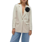 Vero Moda Beige Polyester Blazer VE-13395300127-IT36|XXS