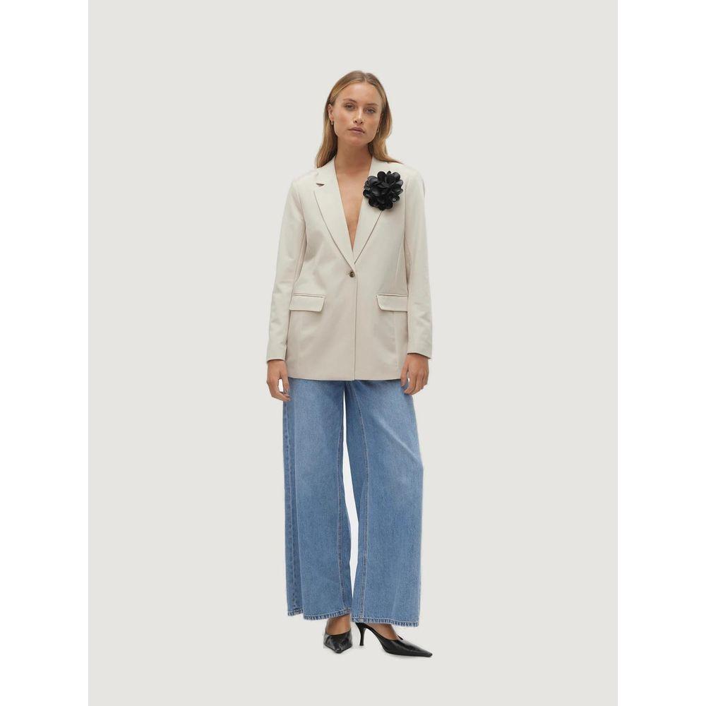 Vero Moda Beige Polyester Blazer VE-13395300127-IT36|XXS