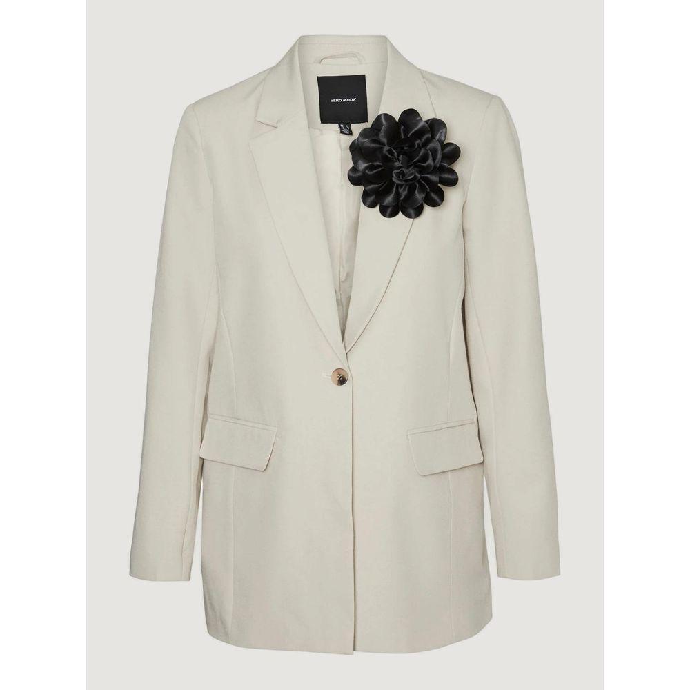 Vero Moda Beige Polyester Blazer VE-13395300127-IT36|XXS
