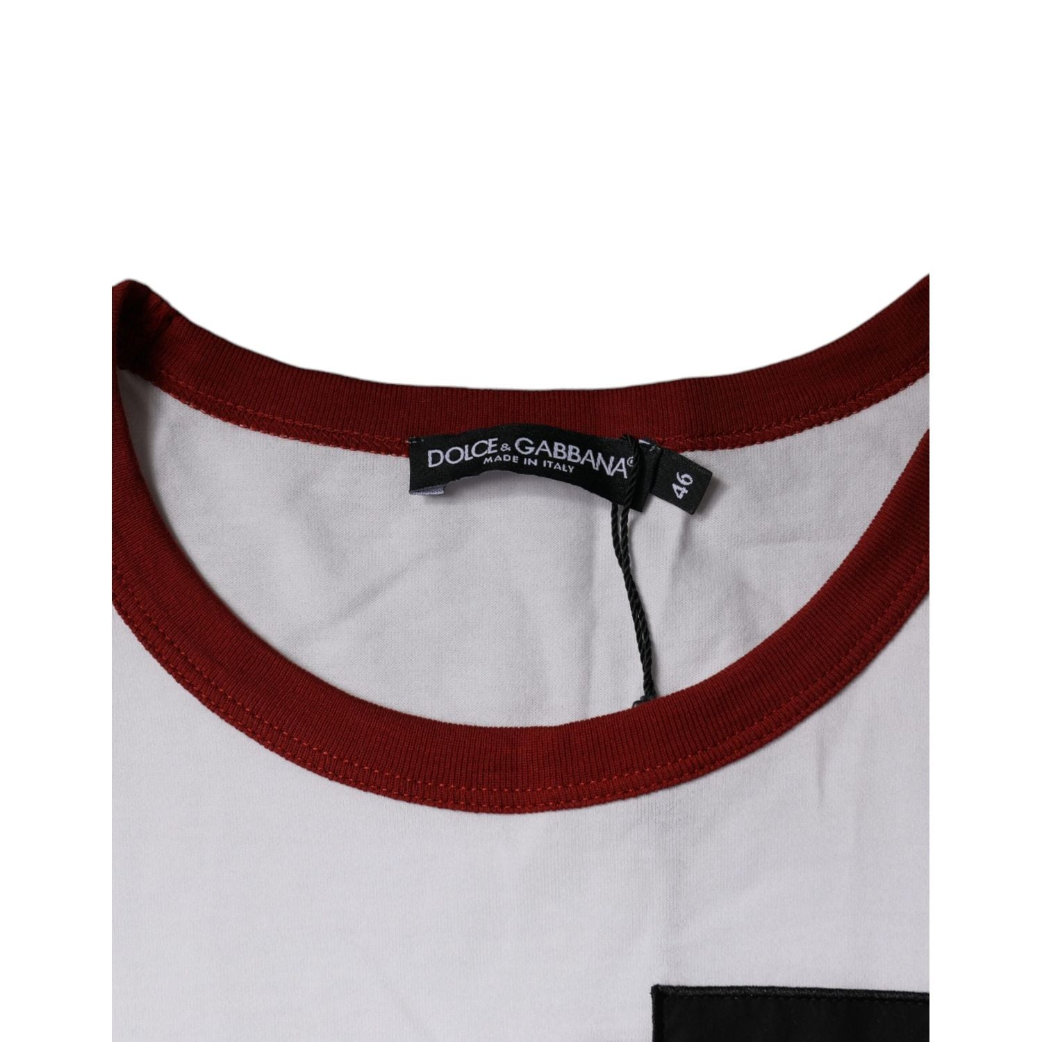 Dolce & Gabbana White Graphic Print Cotton Crew Neck T-shirt