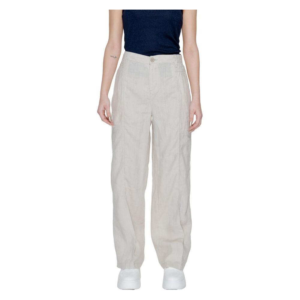 Street One Beige Linen Pant ST-14212600127-W34 | L32