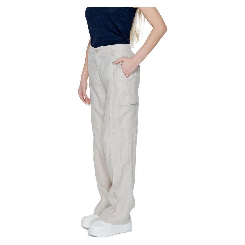 Street One Beige Linen Pant ST-14212600127-W34 | L32