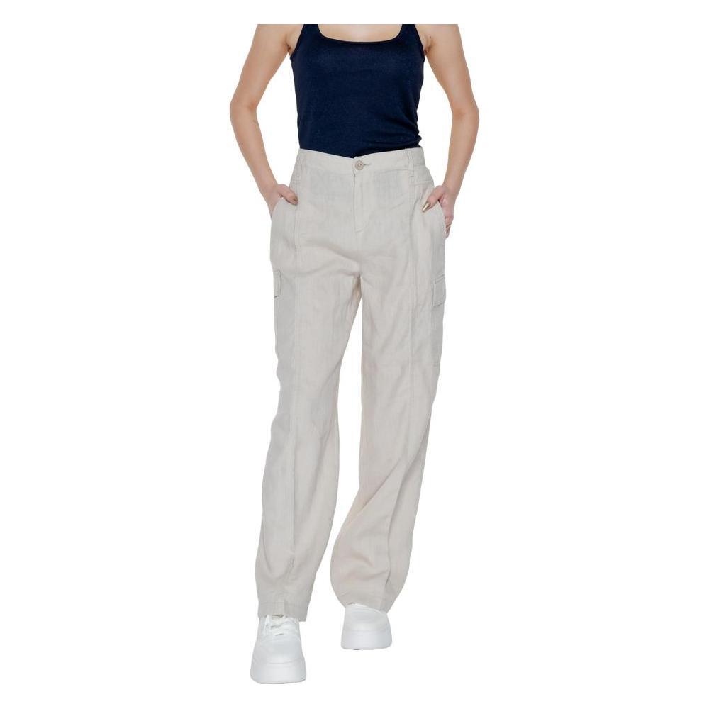 Street One Beige Linen Pant ST-14212600127-W34 | L32