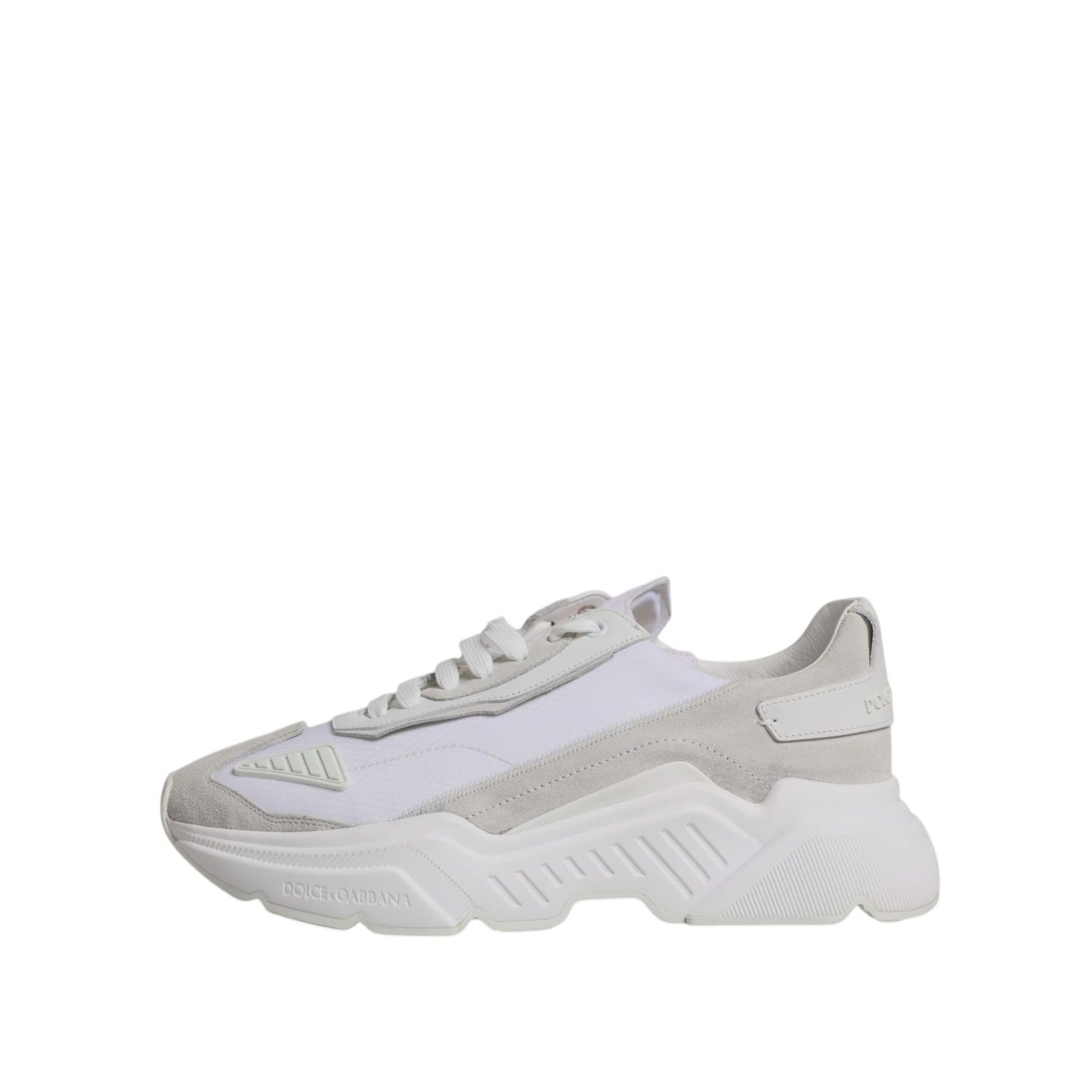 Dolce & Gabbana White Leather Daymaster Low Top Sneaker Shoes