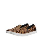 Dolce & Gabbana Brown Calfskin Fur Leopard Men Sneakers Shoes