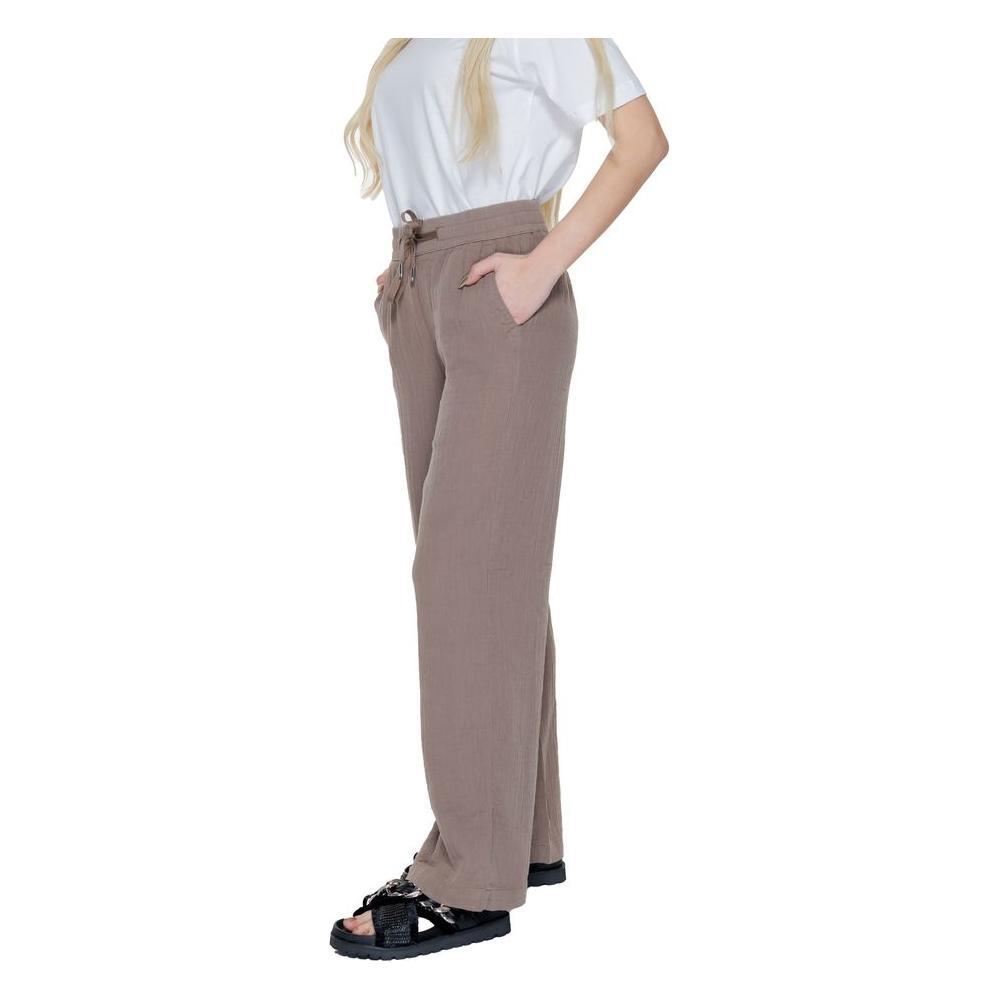 Street One Brown Cotton Pant ST-14346500140-W46 | L32