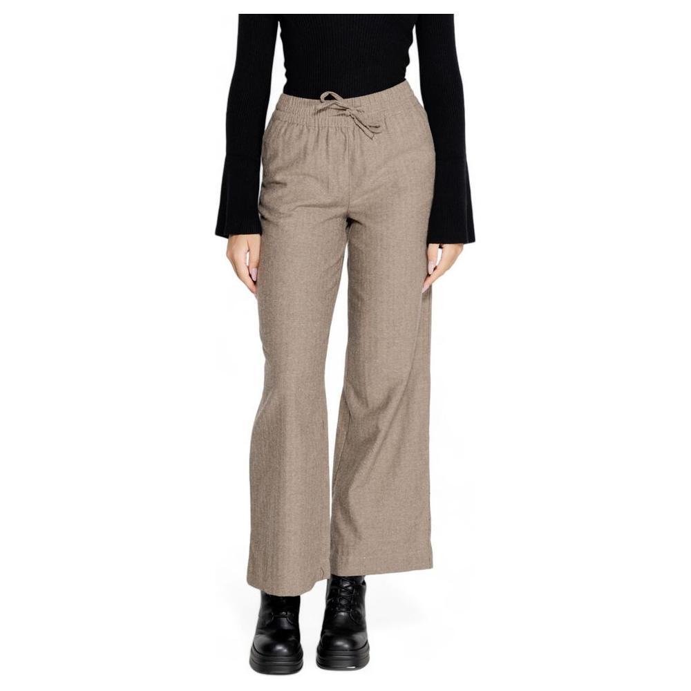Jacqueline De Yong Brown Cotton Pant JA-14835300736-M/32