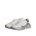 Dolce & Gabbana White Silver Daymaster Low Top Sneakers Shoes LA12432-38