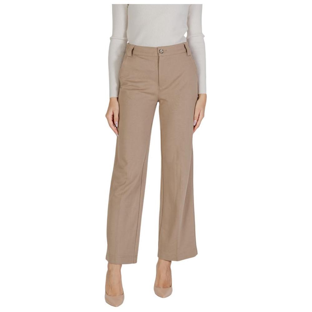 Street One Beige Viscose Pant ST-15622400309-W38 | L30