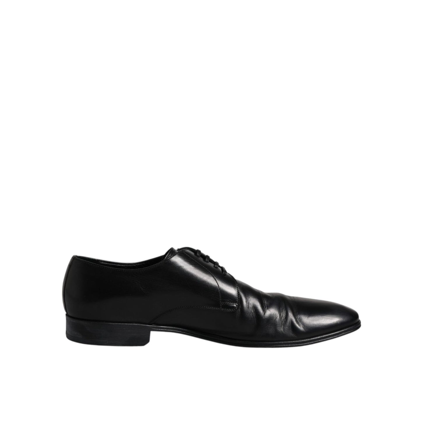 Dolce & Gabbana Black Patent Leather Derby Men Dress Shoes