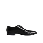 Dolce & Gabbana Black Patent Leather Derby Men Dress Shoes