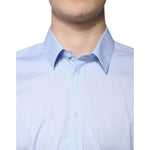Dolce & Gabbana Light Blue Cotton Slim Fit MARTINI Dress Shirt