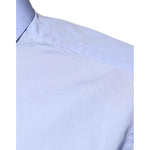 Dolce & Gabbana Light Blue Cotton Slim Fit GOLD Men Dress Shirt