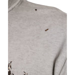 Dolce & Gabbana Gray Printed Cotton Crewneck Pullover Sweater TSH87326-48