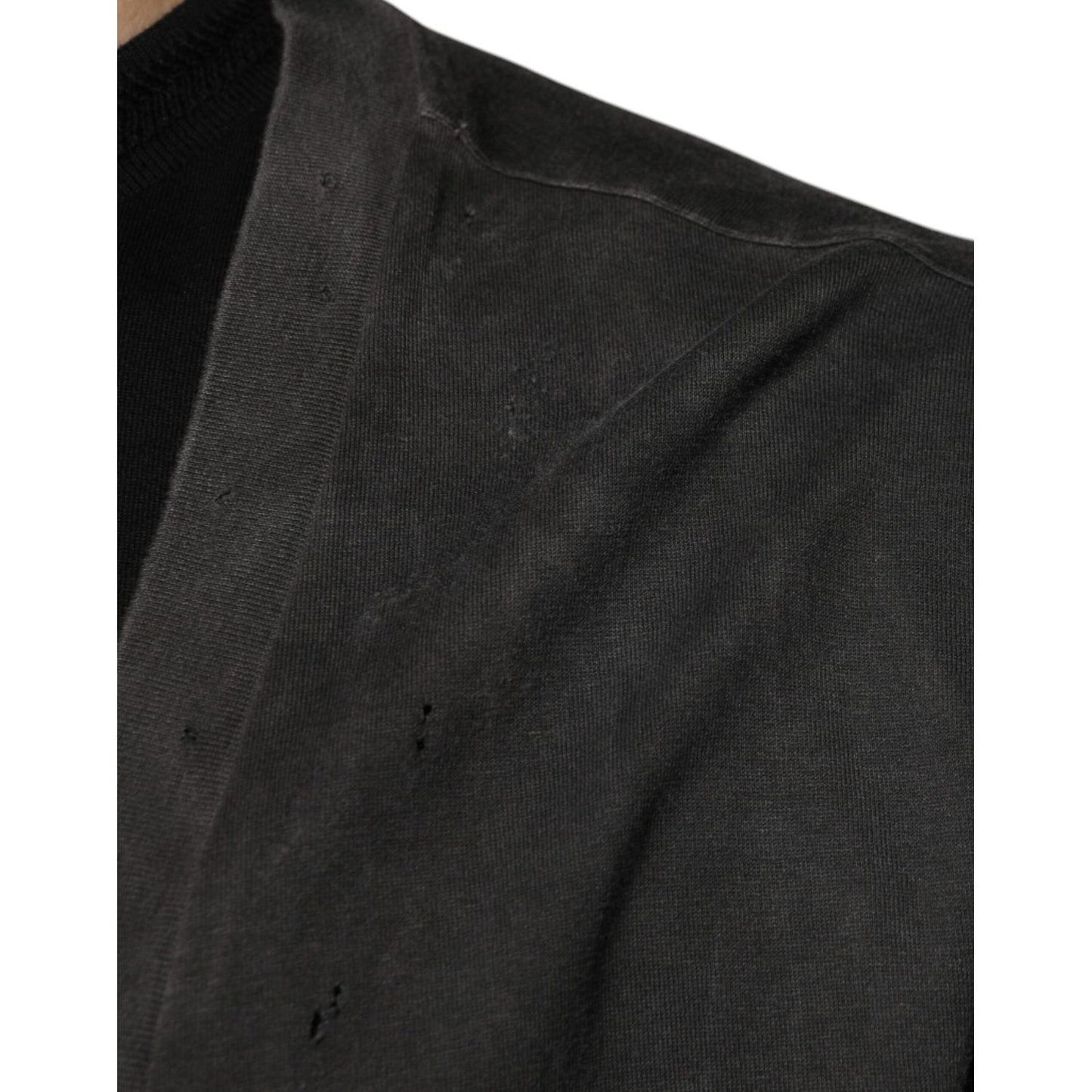Dolce & Gabbana Black Cotton Crew Neck Short Sleeves T-shirt
