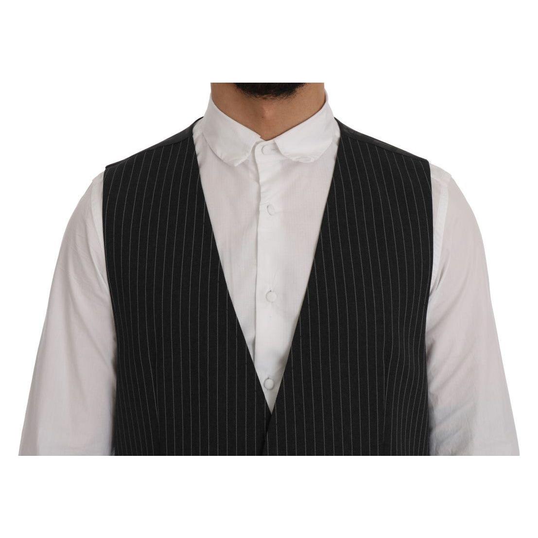 Dolce & Gabbana Gray Wool Stretch Vest SIG60341-1