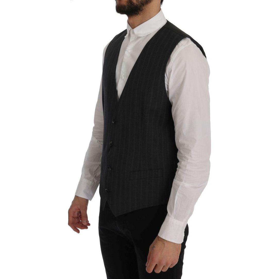 Dolce & Gabbana Gray STAFF Wool Stretch Vest SIG60350-1