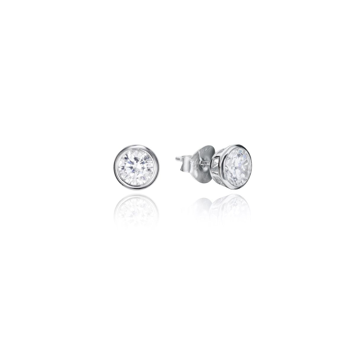 VICEROY JEWELS Mod. 5087E000-06 silver stud earrings with quartz stones, 3 ATM water resistant, in official packaging.