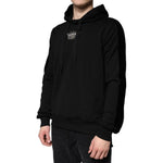 Dolce & Gabbana Black Crown Cotton Hooded Sweatshirt Sweater