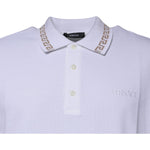 Versace White Viscose Collared Men Polo Short Sleeves T-shirt