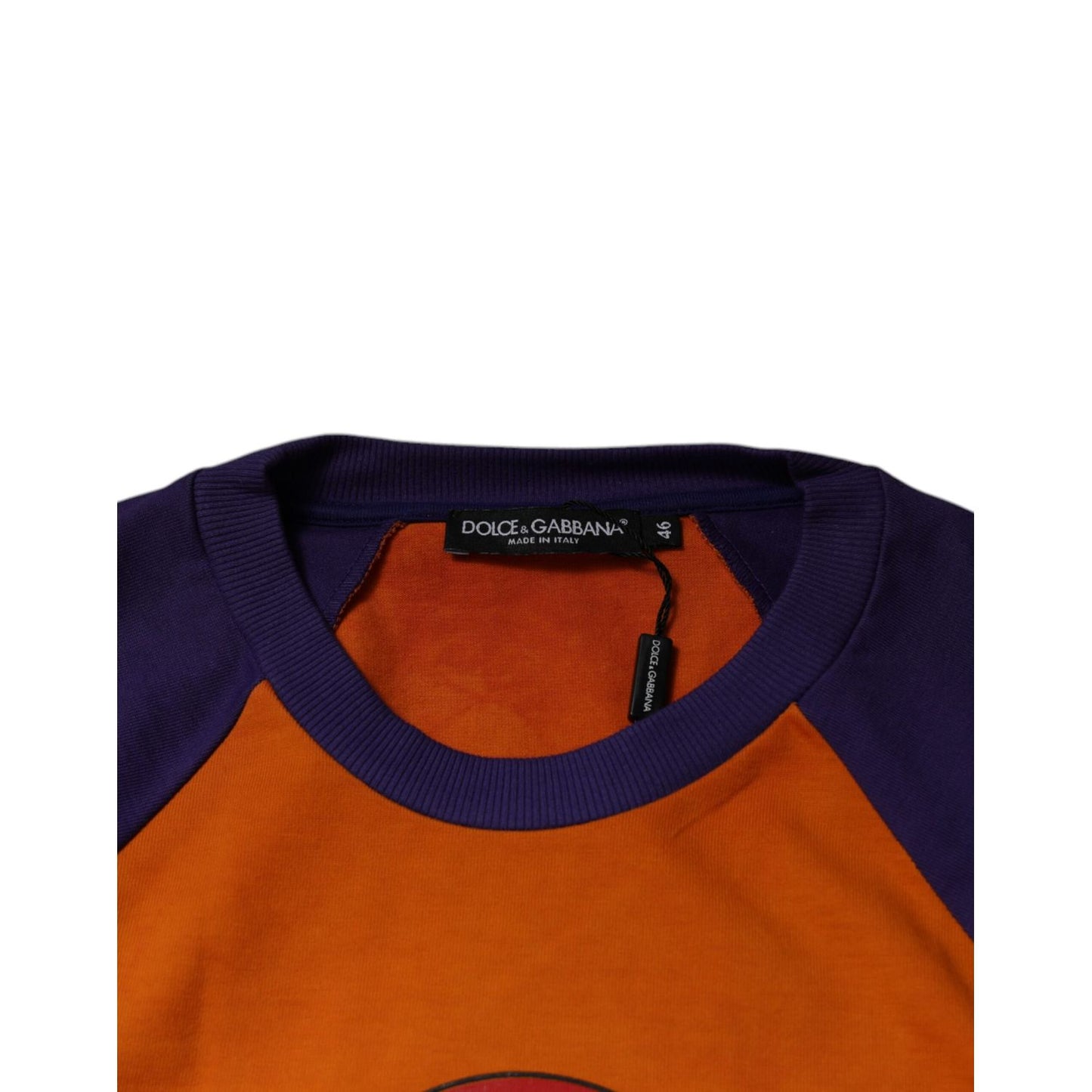 Dolce & Gabbana Orange Purple Graphic Print Short Sleeves T-shirt