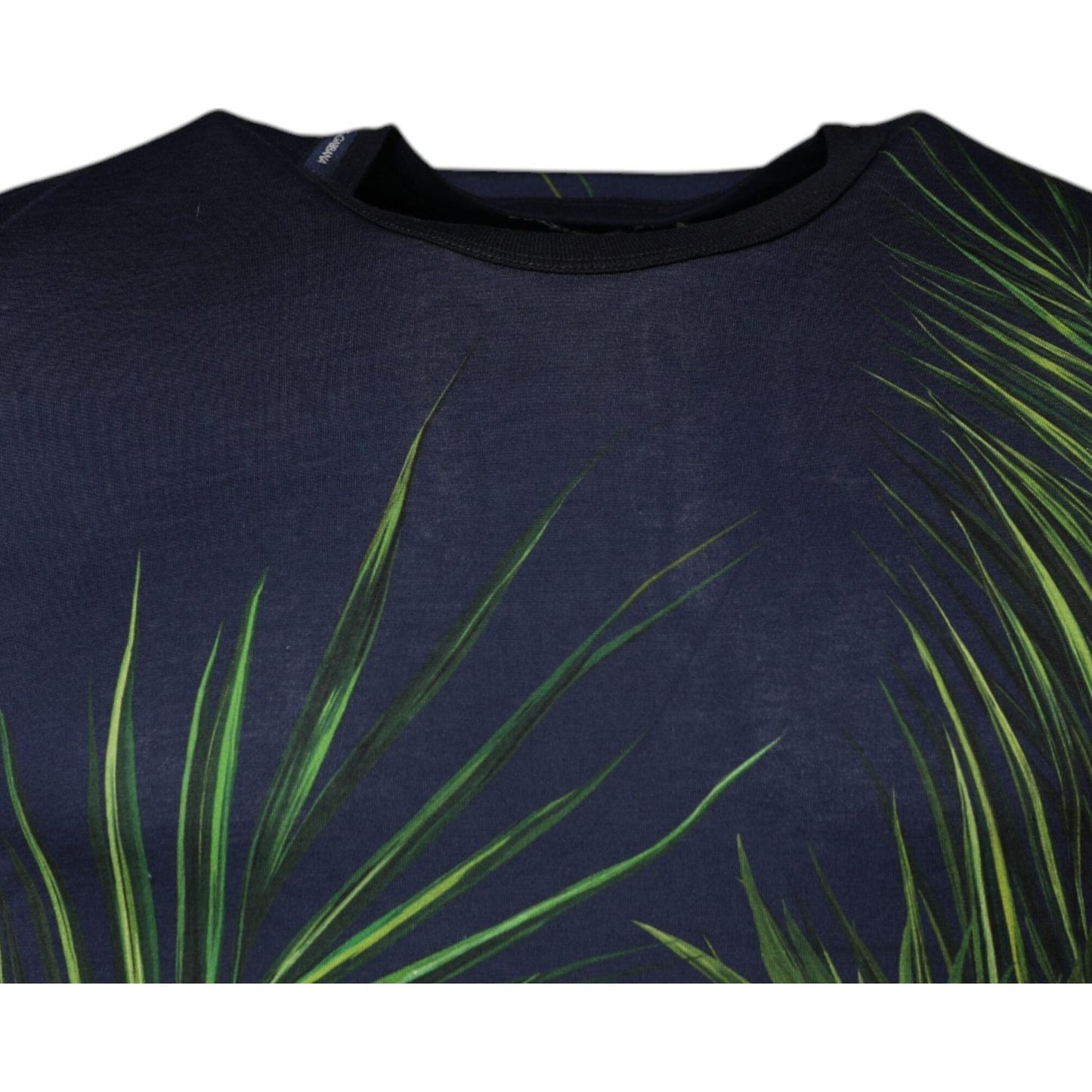 Dolce & Gabbana Blue Tree Print CrewNeck Short Sleeve T-shirt