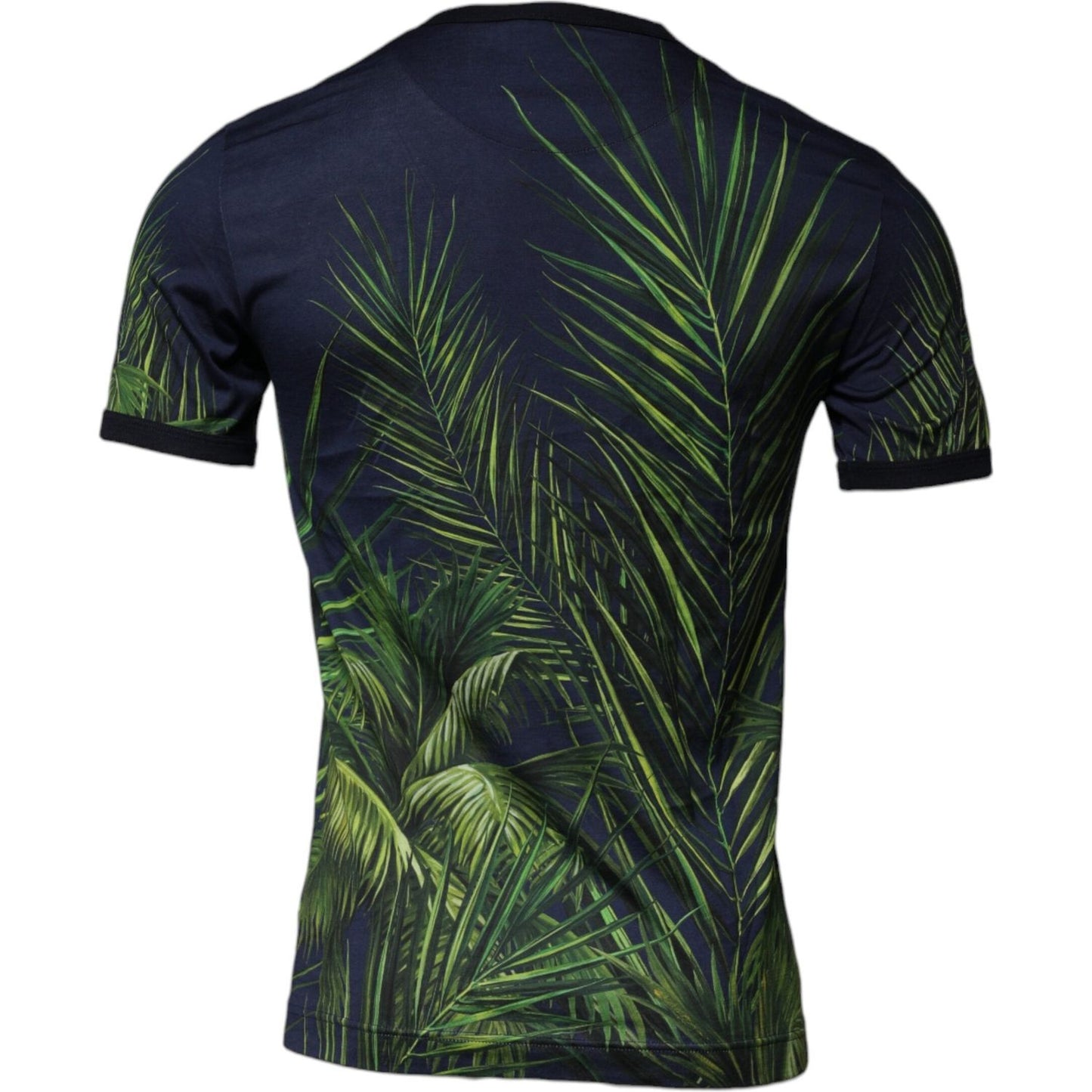 Dolce & Gabbana Blue Tree Print CrewNeck Short Sleeve T-shirt