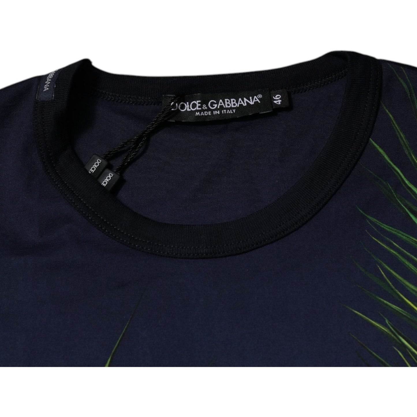 Dolce & Gabbana Blue Tree Print CrewNeck Short Sleeve T-shirt