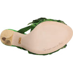 Dolce & Gabbana Green Crystal Slides KEIRA Sandal Shoes LA12264-37.5