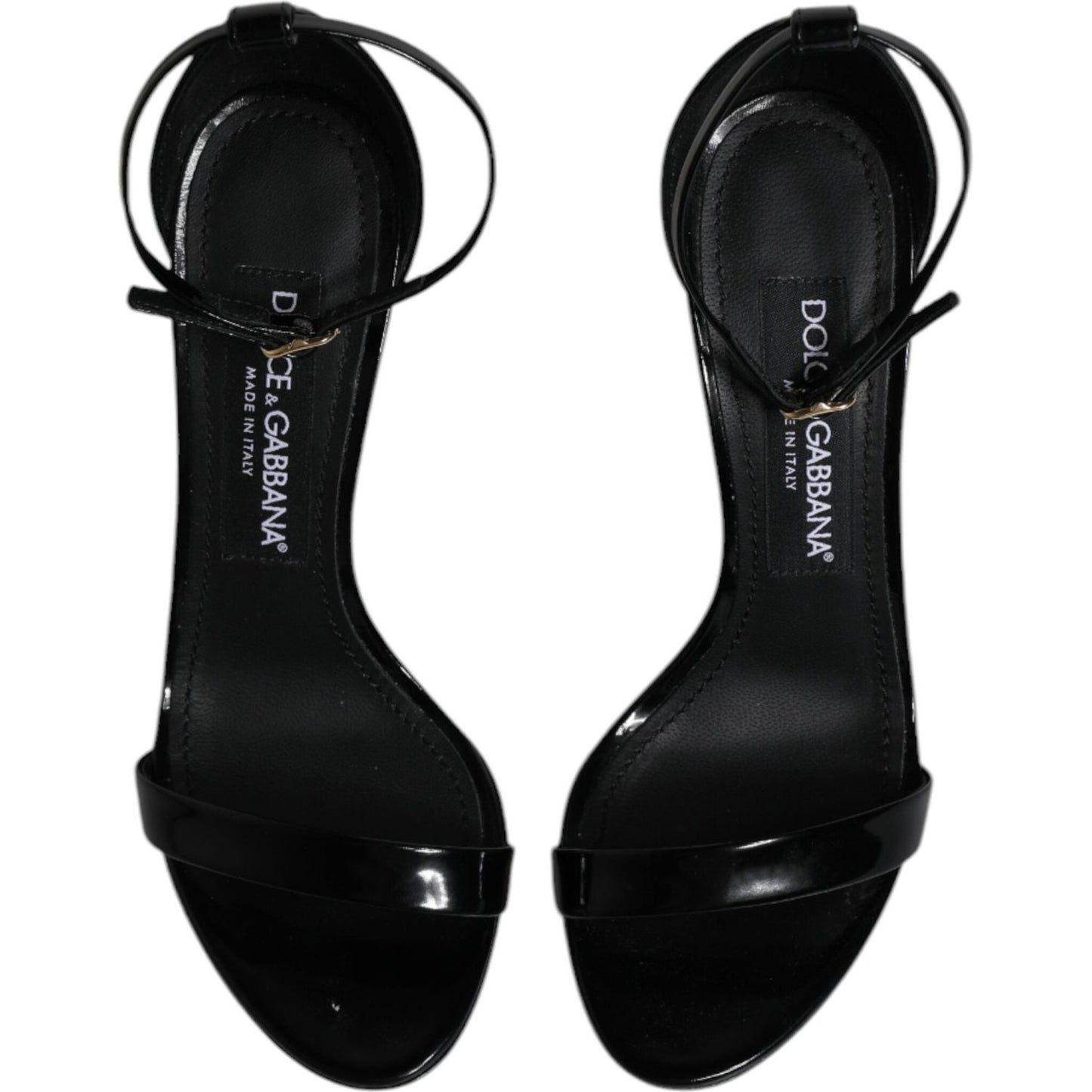 Dolce & Gabbana Black KEIRA Heels Ankle Strap Sandals Shoes