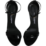 Dolce & Gabbana Black KEIRA Heels Ankle Strap Sandals Shoes