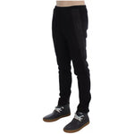 Dolce & Gabbana Black Gray Wool Casual Trousers Stripe Pants