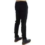 Dolce & Gabbana Black Gray Wool Casual Trousers Stripe Pants