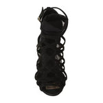 Dolce & Gabbana Black Suede Stilettos Booties Socks Shoes
