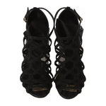 Dolce & Gabbana Black Suede Stilettos Booties Socks Shoes