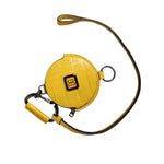 Dolce & Gabbana Yellow Round Leather DG Logo Coin Purse Lanyard Wallet BAG4234