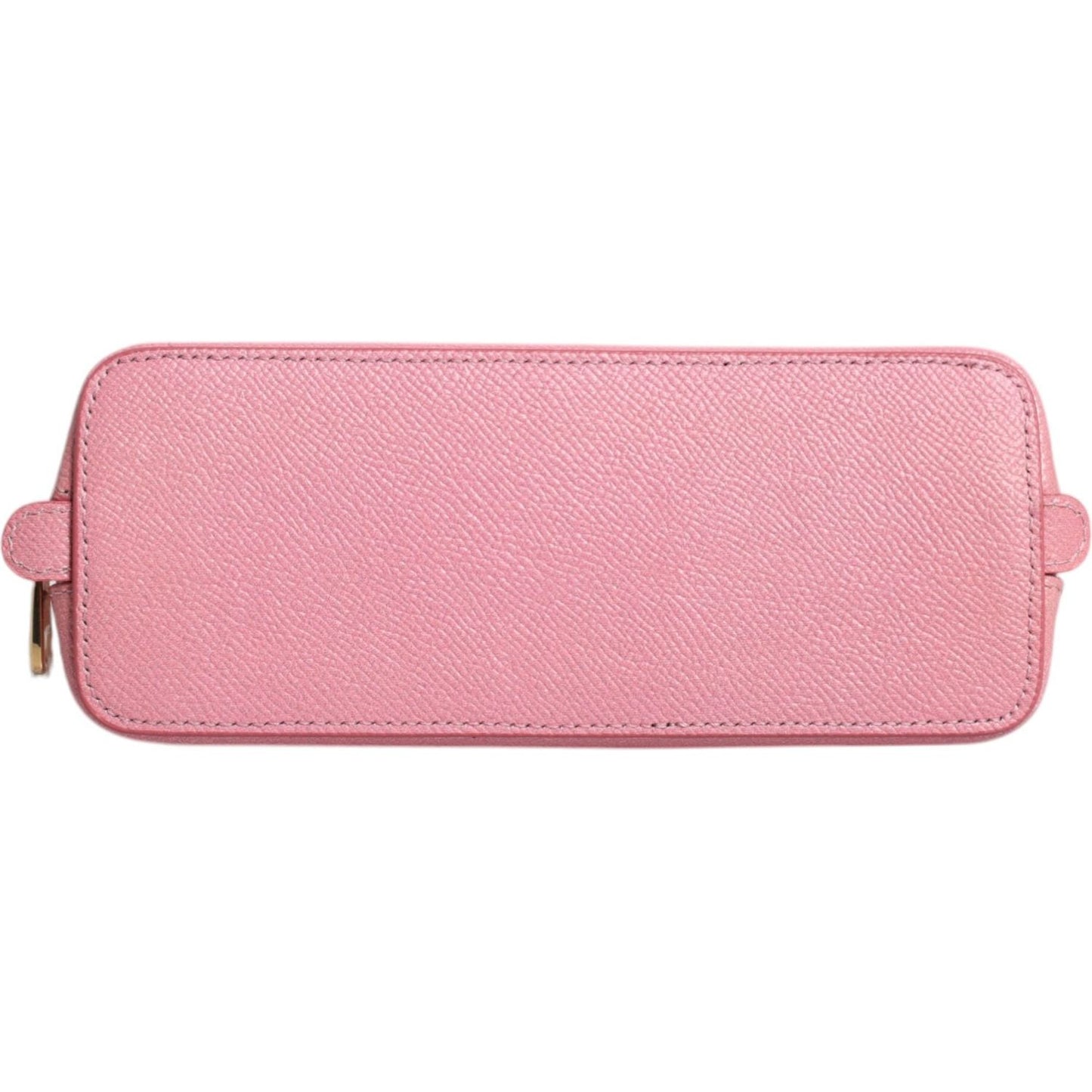 Dolce & Gabbana Pink Leather DG Logo Zip Around Hand Purse Pouch Wallet