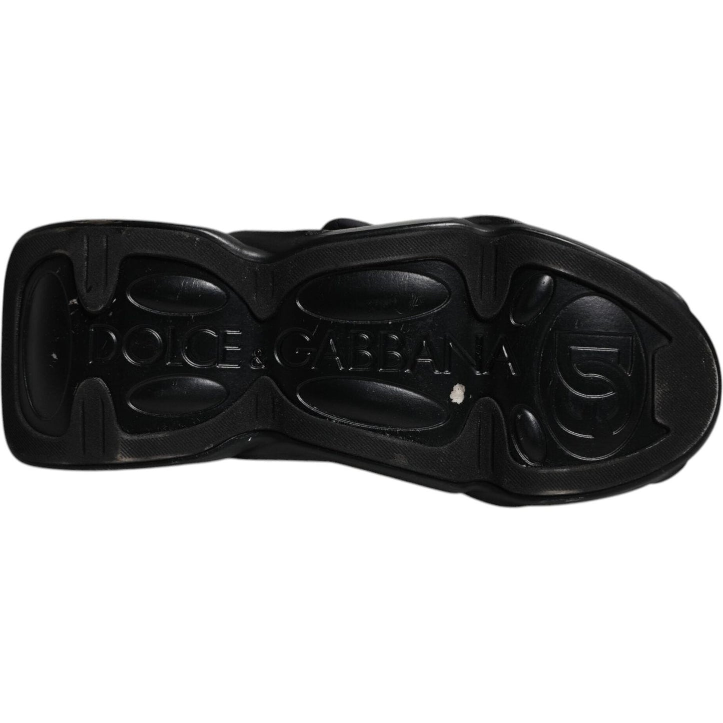 Dolce & Gabbana Black Slip On Wave Quilted Sneakers Shoes