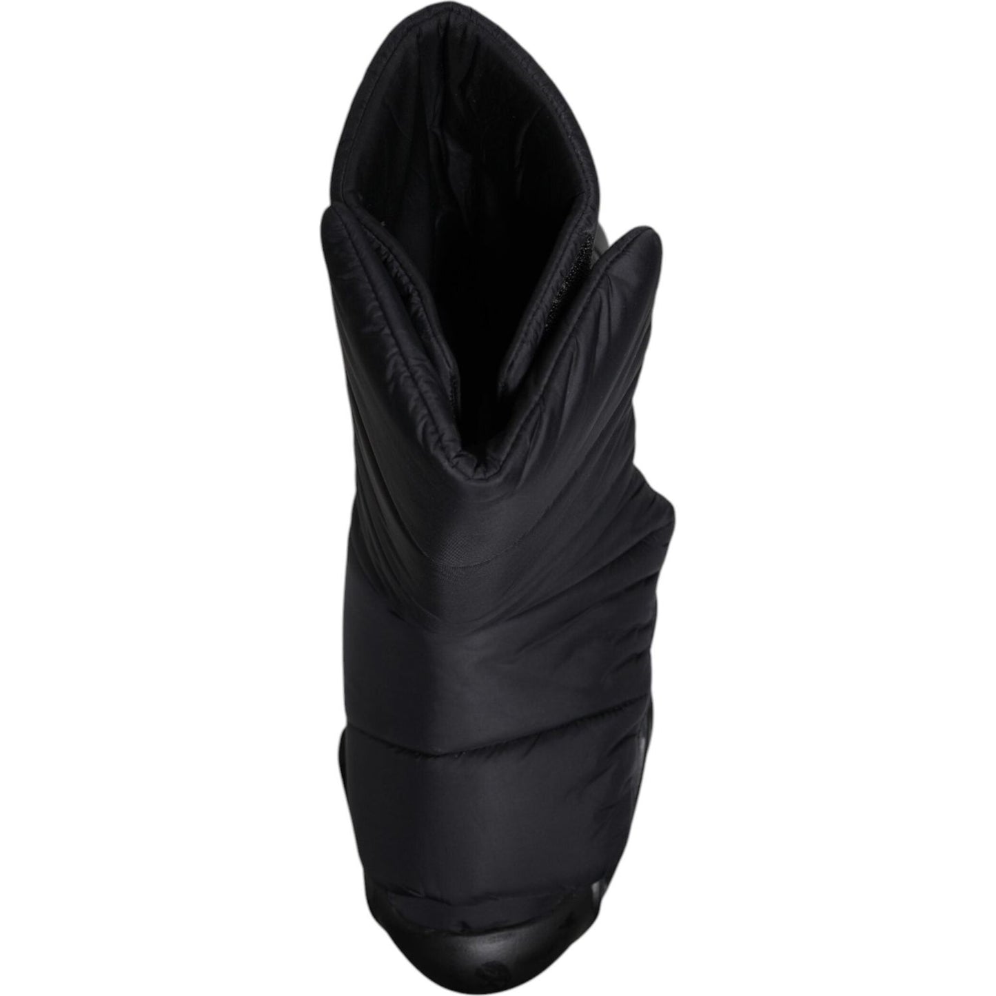 Dolce & Gabbana Black Slip On Wave Quilted Sneakers Shoes