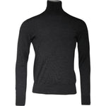 Dolce & Gabbana Gray Wool Knit Turtleneck Pullover Sweater
